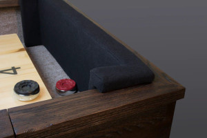 Shuffleboard End Protectors for Legacy Brand Shuffleboards with 20" Wide Playfields with Rounded off Cabinets