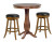 Sterling Pub Table with Two Bar Stools Set in Port Finish