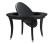 Sterling 54 Inch Flip Top 2 in 1 Game Table with 4 Heritage Dining Chairs in Black Onyx Finish