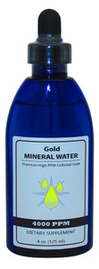 Trace Mineral Drops of  Colloidal Gold 4000 PPM 4 Oz Bottle Trace Mineral Drops of  Colloidal Gold 4000 PPM 4 Oz Bottle