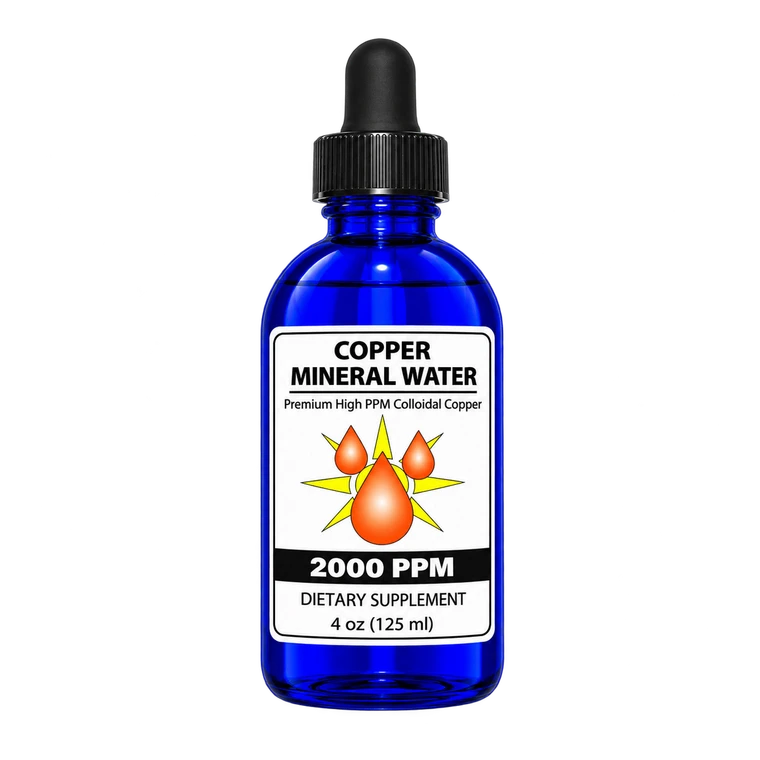 Colloidal Copper 2000 PPM, No chemicals or additives