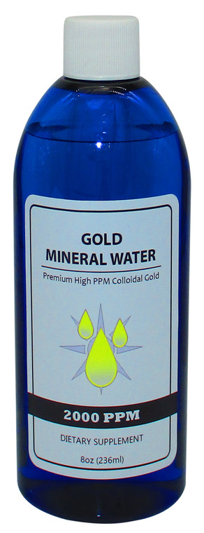 Trace Mineral Colloidal Monatomic Gold 2000 PPM 8 Fluid Oz. (236 ml) Bottle