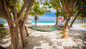 Relaxing hammock on the beach at the Breezes Resort in Nassau. 