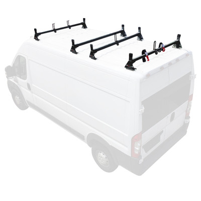 H1 Ladder Rack For RAM ProMaster Cargo Van 2013-On - Black