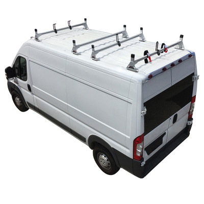 H1 Ladder Rack For RAM ProMaster Cargo Van 2013-On - Silver