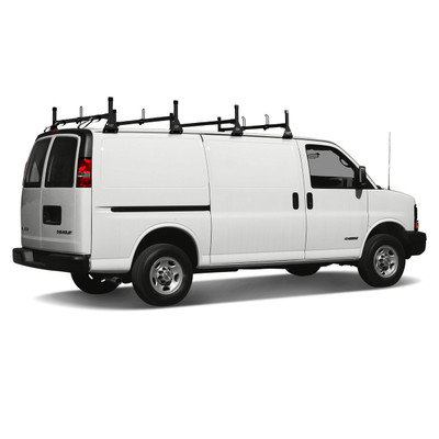 H1 Ladder Rack System for Chevy Express 1996-On - Black