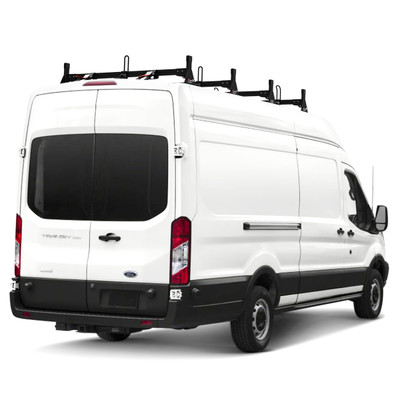 H1 Ladder Roof Rack for Ford Transit Cargo Van 2015-On - Black