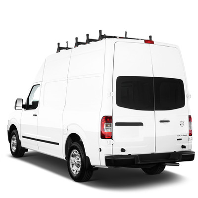H1 Ladder Roof Rack For Nissan NV Cargo Van 2011-On - Black