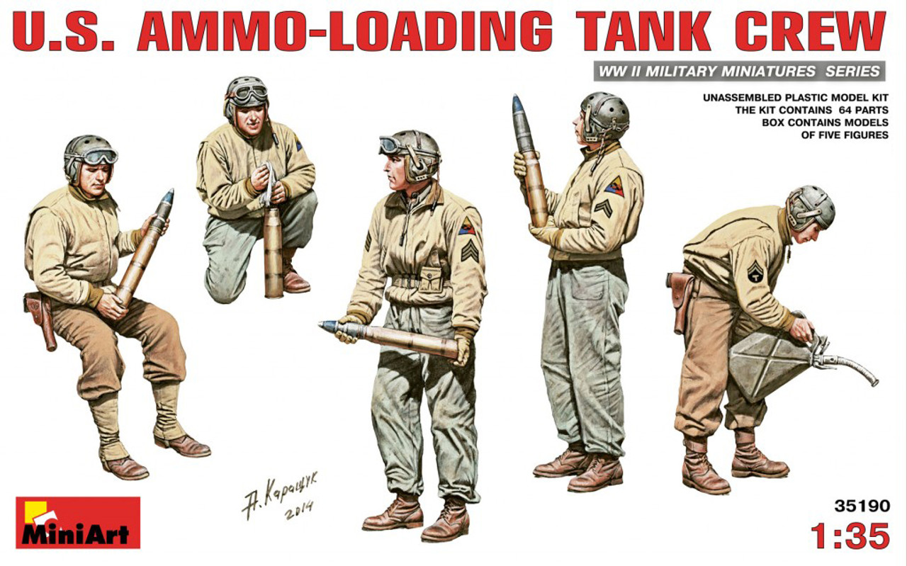 MiniArt 1/35 Scale US Ammo-Loading Tank Crew Model Kit