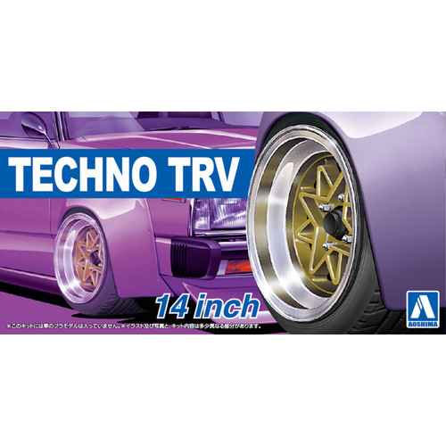 Aoshima 1/24 Scale Techno TRV 14 Inch Wheel Set