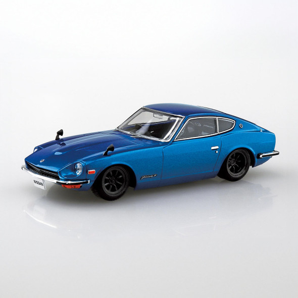 Aoshima 1/32 Scale Snap Kit #13-SP2 Nissan S30 Fairlady Z Custom Wheel Metallic Blue Model Kit