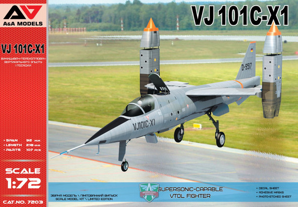 A&A Models 1/72 VJ 101C-X1 Supersonic-capable VTOL fighter