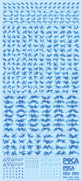 HiQ Parts Pixel Camouflage Decal 2 Blue (1pc)