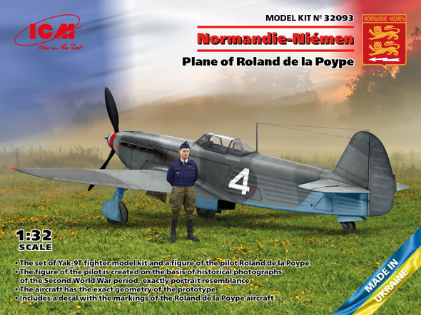 ICM 1/32 Normandie-Niemen. Plane of Roland de la Poype (Yak-9T with Roland de la Poype figure), Aircraft