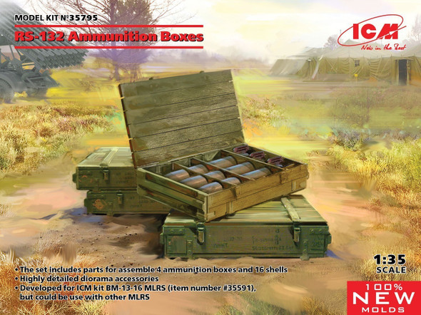 ICM 1/35 RS-132 Ammunition Boxes. 100% New Molds