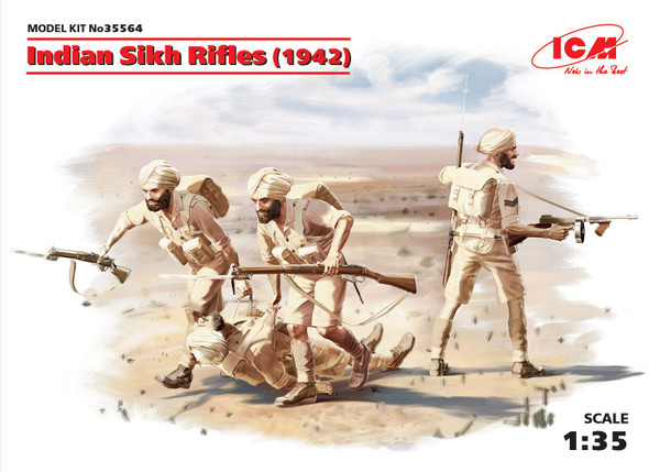 ICM 1/35 Indian Sikh Rifles (1942) (4 figures)