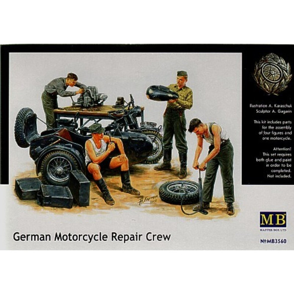 MASTER BOX 1/35 German Motorcycle Repair Crew