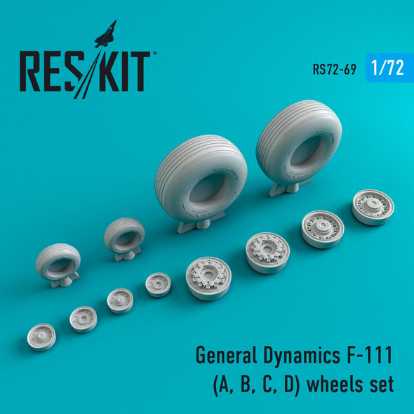 Res/Kit 1/48 Scale General Dynamics F-111 A, B, C, D Wheel Set