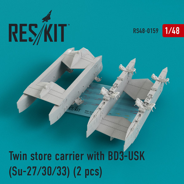 Res/Kit 1/48 Scale Twin Store Carrier with BD3-USK Su-27/30/33