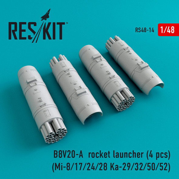 Res/Kit 1/48 Scale B8V20-A Rocket Launcher Mi-8/17/24/28 Ka-29/32/50/52