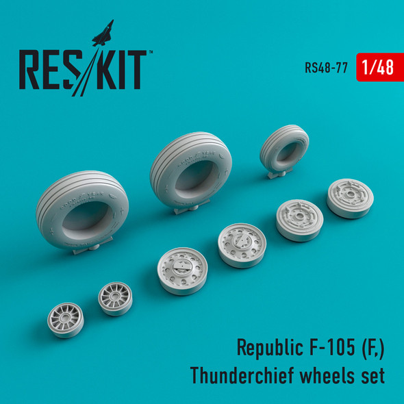 Res/Kit 1/48 Scale Republic F-105 F, Thunderchief Wheel Set