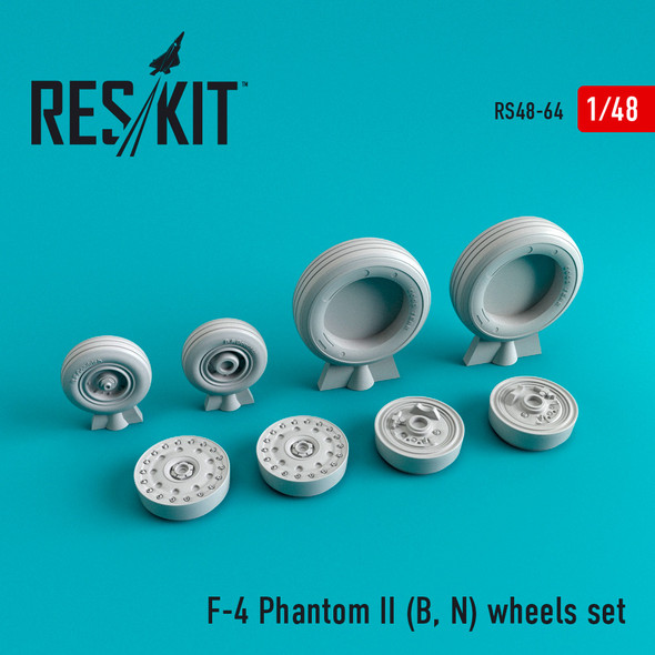 Res/Kit 1/48 Scale F-4 Phantom II B, N Wheel Set