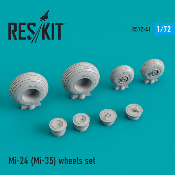 Res/Kit 1/72 Scale Mi-24 Mi-35 Wheel Set