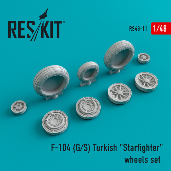 Res/Kit 1/48 Scale F-104 G/S Turkish StarFighter Wheel Set