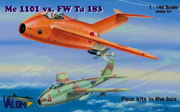 Valom 1/144 Scale Me 1101 vs FW Ta 183 (Four Kits) Model Kit