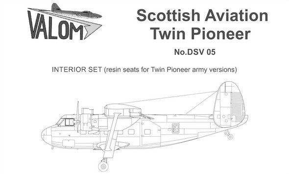 Valom 1/72 Scale Army Seats for Twin Pioneer Upgrade Kit