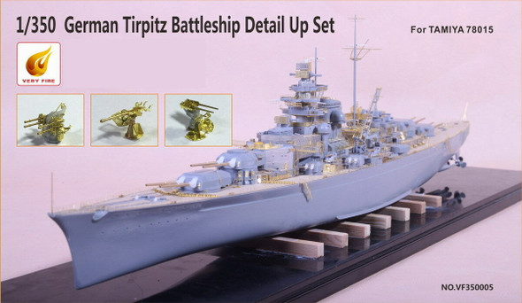 Very Fire 1/350 Scale DKM German Tirpitz Detail Up Set for Tamiya 78015