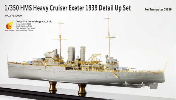 Very Fire 1/350 Scale HMS Heavy Cruiser Exeter 1939 Detail Up Set for Trumpeter 05350