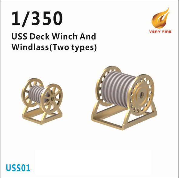 Very Fire 1/350 Scale USS Deck Winch and Windlass Upgrade Kit