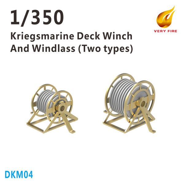 Very Fire 1/350 Scale DKM Kriegsmarine Deck Winch and Windlass Upgrade Kit
