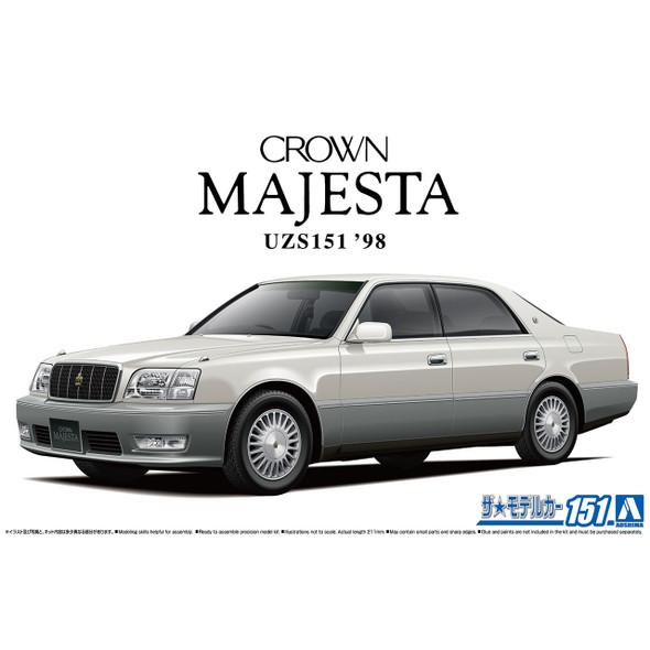 Aoshima 1/24 Scale Toyota UZS151 Crown Majesta C-Type '98 Model Kit