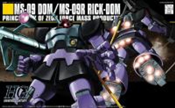 Bandai Mobile Suit Gundam HGUC #59 MS-09 Dom/MS-09-R Rick-Dom 1/144 Scale Model Kit