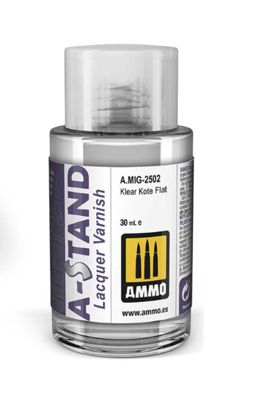 Ammo Mig A-Stand Lacquer Paint 30ml - Klear Kote Flat