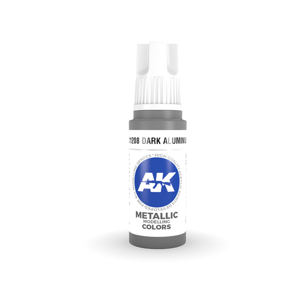 AK Interactive 3G Acrylics - Metallic - Dark Aluminium 17ml