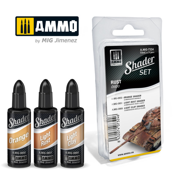 Ammo Mig Acrylic Shader Set - Rust