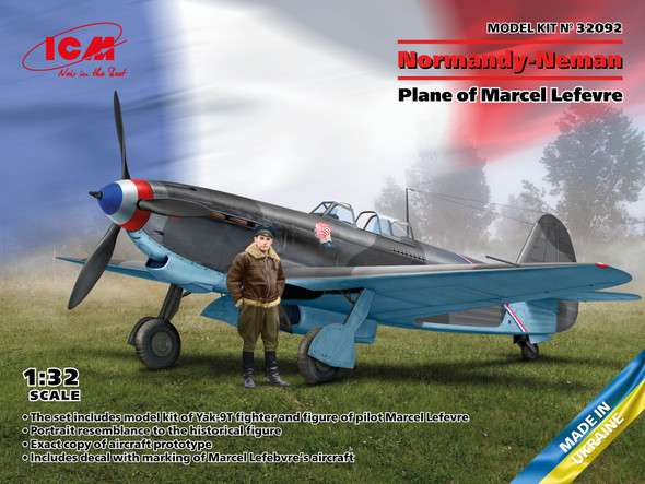 ICM 1/32 Normandy-Neman Plane of Marcel Lefevre (Yak-9T with Marcel Lefevre Figure)