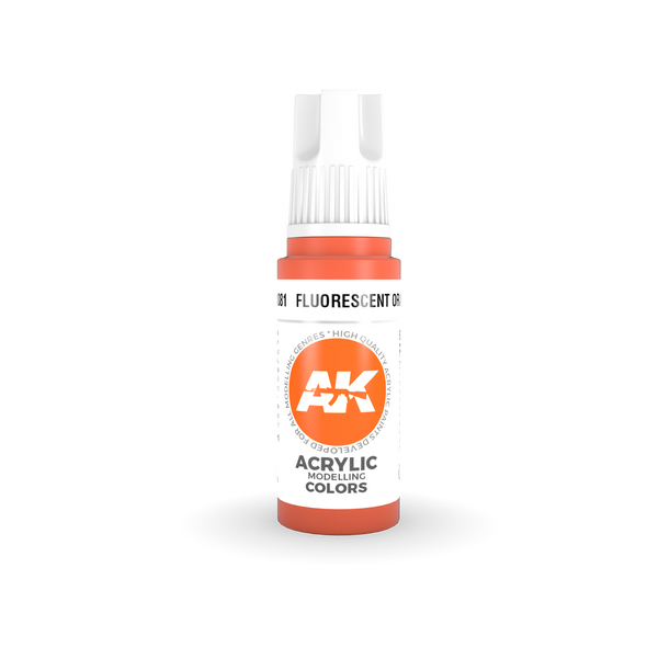 AK Interactive 3G Acrylics - Fluorescent Orange 17ml