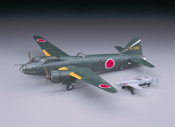 Hasegawa 1/72 Scale Mitsubishi G4M2E Type 1 Attack Bomber Betty Model 24 Tei with MXY7 OHKA Model 11 E20 Model Kit
