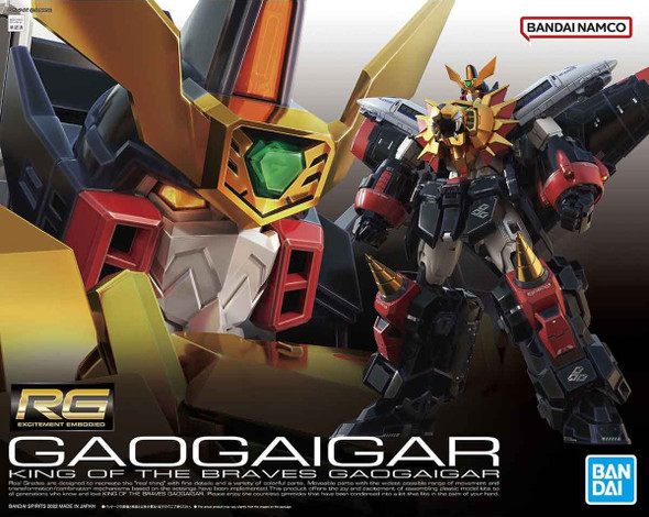 Bandai The King of Braves GaoGaiGar RG Gaogaigar Model Kit