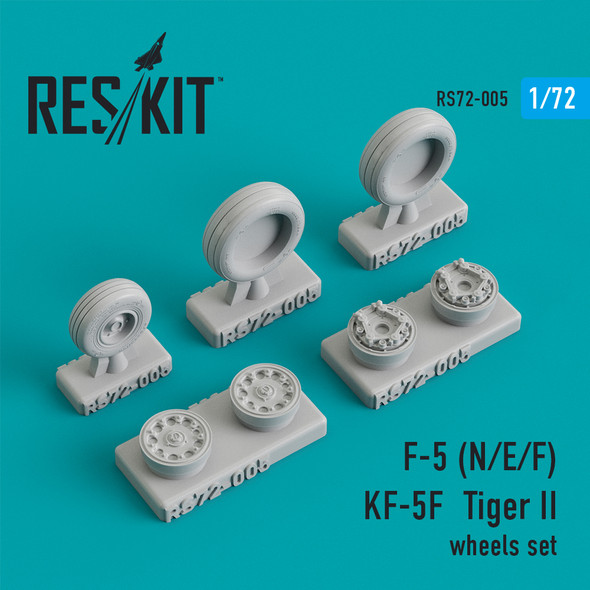 Res/Kit 1/72 Scale F-5 (N/E/F), KF-5F Tiger II Wheel Set