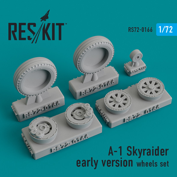 Res/Kit 1/72 Scale A-1 Skyraider Early Version Wheel Set