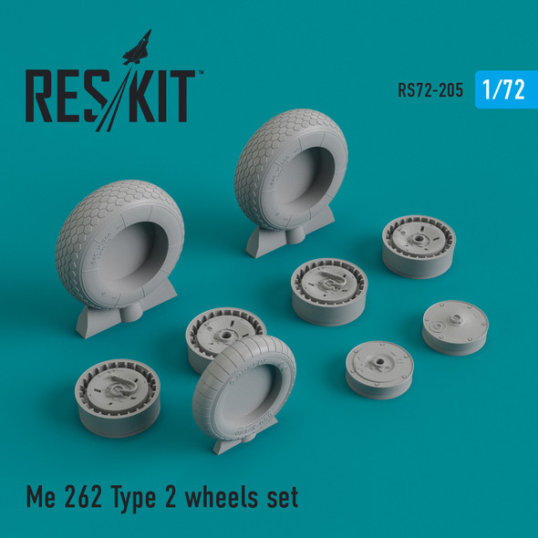 Res/Kit 1/72 Scale Me.262 Type 2 Wheel Set