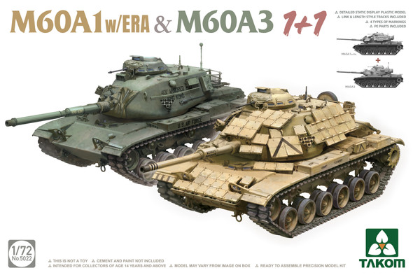 Takom 1/72 M60A1 w/ ERA & M60A3 1+1