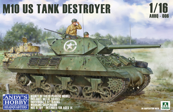 Andy's HHQ x Takom 1/16 US M10 Tank Destroyer (with Full Body Figure)