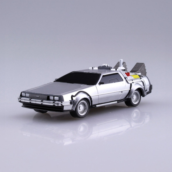 Aoshima 1/43 Scale Back To The Future Pullback Delorean from Part 2 Model Kit