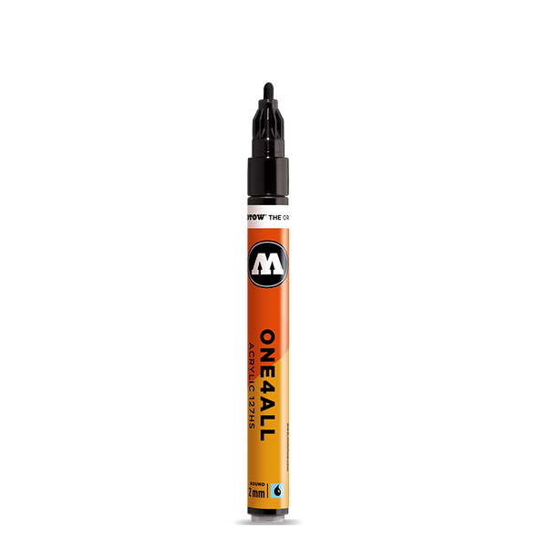 Molotow 127HS One4All Acrylic Marker #223 Metallic Black, 2mm
